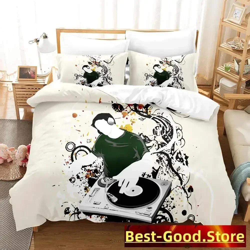 Personality Music DJ Rock Bedding Set Printed Bed Set With Pillowcase Bed Duvet Cover Single Double Queen Super King Size