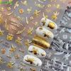 2026 Year of the Horse Nail Stickers | Metallic Gold Hot Stamping Horse Design Decals for Manicure