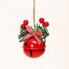 4pcs with Berry Pine Needle Christmas Jingle Bell Ornaments Hanging Style Metal Xmas Hanging Bells Christmas Tree Pendant