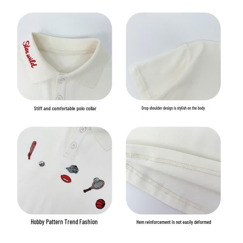 Boys' Summer Cotton Polo T-Shirt