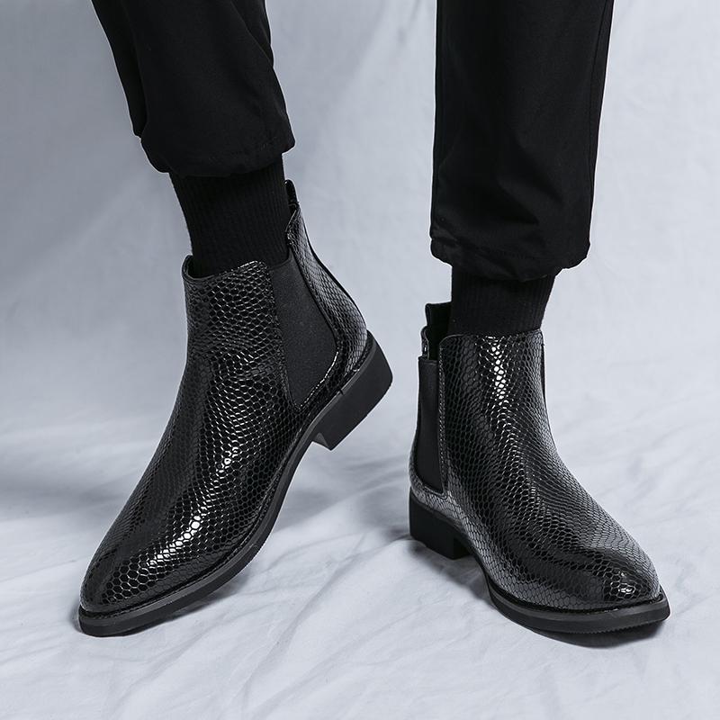 Alligator Pattern Leather Handmade Shoes Men Loafers Slip On Business Casual Shoes Classic Soft Leather Hombre Men Shoes Flat