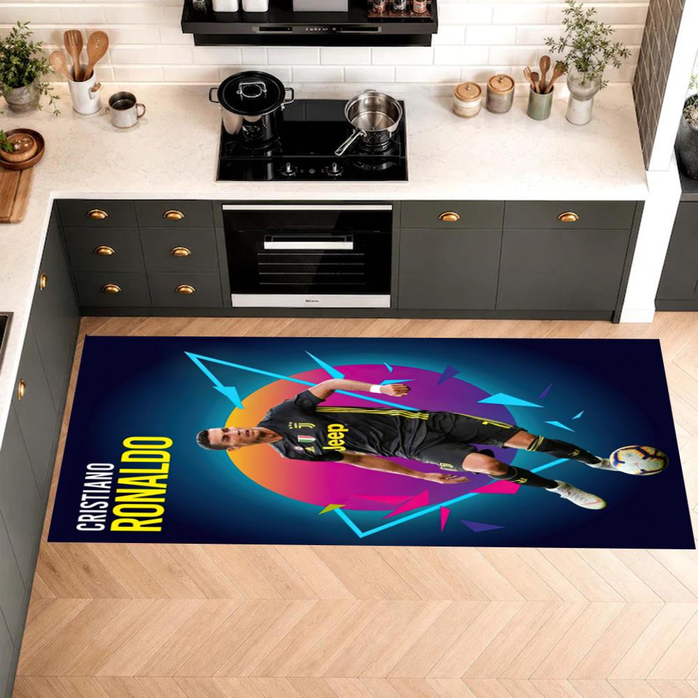 Cristiano Ronaldo Kitchen Floor Mat Long Strip Mat Antislip Machine Washable Suitable For Bathrooms Laundries Home Decoration Carpets
