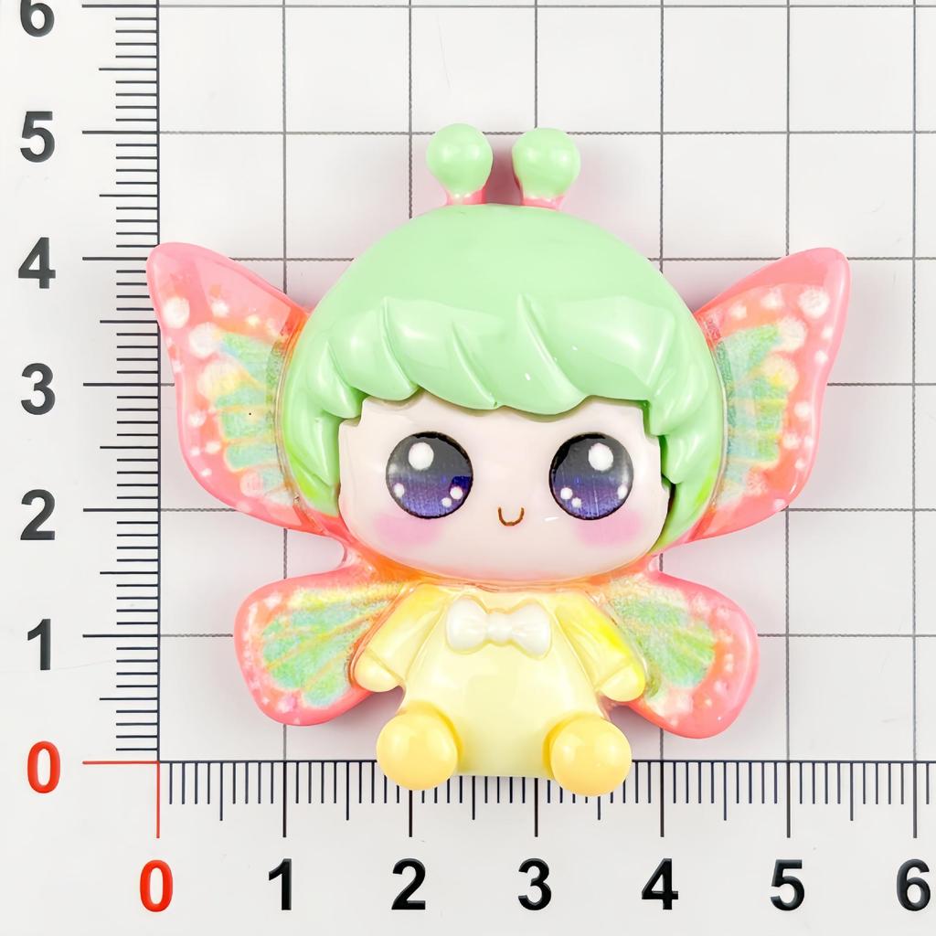 Cartoon Elf Girl Resin Accessories: DIY Phone Case, Hair Clip, Shoe Buckle, Bag Ornament