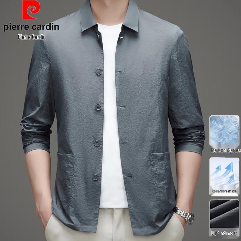 Pierre Cardin Men s Lightweight Sun Protection Business Casual Shirt 3XL