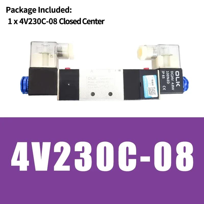 4V130C-06 4V230C-08 Solenoid Valve Control Valve Reversing valve 12v 24V 220v 36V Coil Two-position Five-way 4V330C-10 4V430C-15