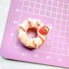 6pcs Simulation Fruit Donut Resin Accessories Cute Miniature Fake Food DIY Crafts Phone Cases Jewelry Making Decoration Supplies