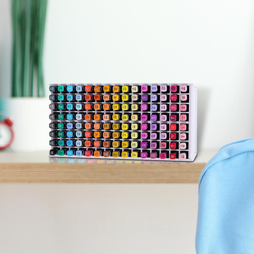 Art Marker Rack Display Stand Desktop Versatile Compact Colored Pencils Storage Paint Brush
