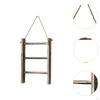 Decorative Rustic Wooden Towel Rack, 3 Tier Wall Mounted Ladder Holder for Hotel, Kitchen,