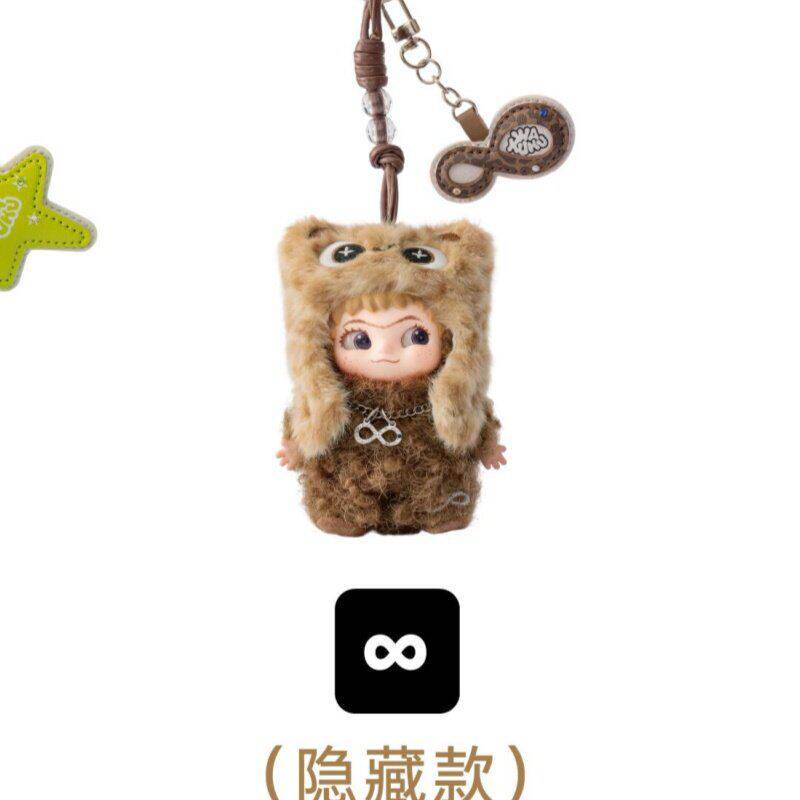 Genuine In Stock Wakuku 3.0 On A Roll Series Dolls Cute Fluffy Collectable Figure Bag Charm Keychain Toys Holiday Gift