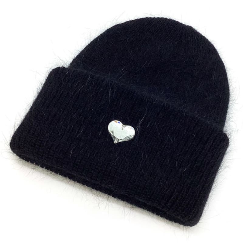 

ПОТУСТОРОННЯЯ Сердечная Кубическая Шапка Angora_BLACK