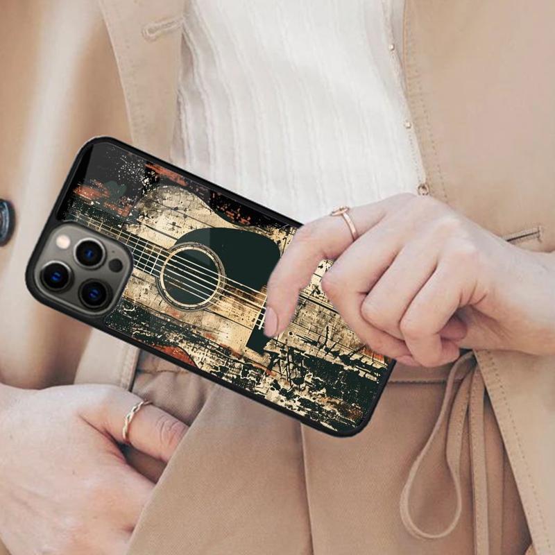 Acoustic Guitar Artistic Music Magnetic Phone Case For APPLE iPhone 17 Air 16 14 13 12 Pro Max 15 Plus Wireless MagSafe Cover