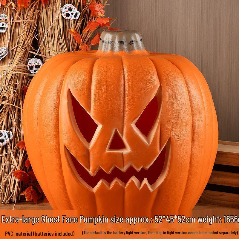 Halloween Light-Up Hollow Pumpkin Lantern for Outdoor Decor