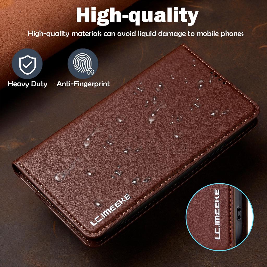 LC.IMEEKE L1 Serie für iPhone XS Max Hülle PU Leder Brieftasche Ständer Schutzhülle