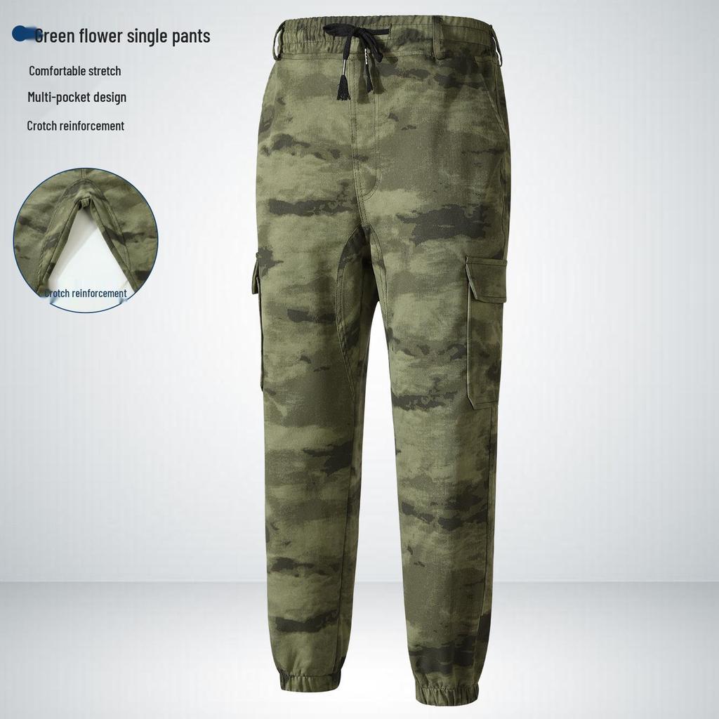 Completo Tuta Mimetica Elasticizzato: Abbigliamento da lavoro unisex, resistente all'usura e traspirante, perfetto per la primavera e l'autunno, tattico e per la protezione del lavoro.