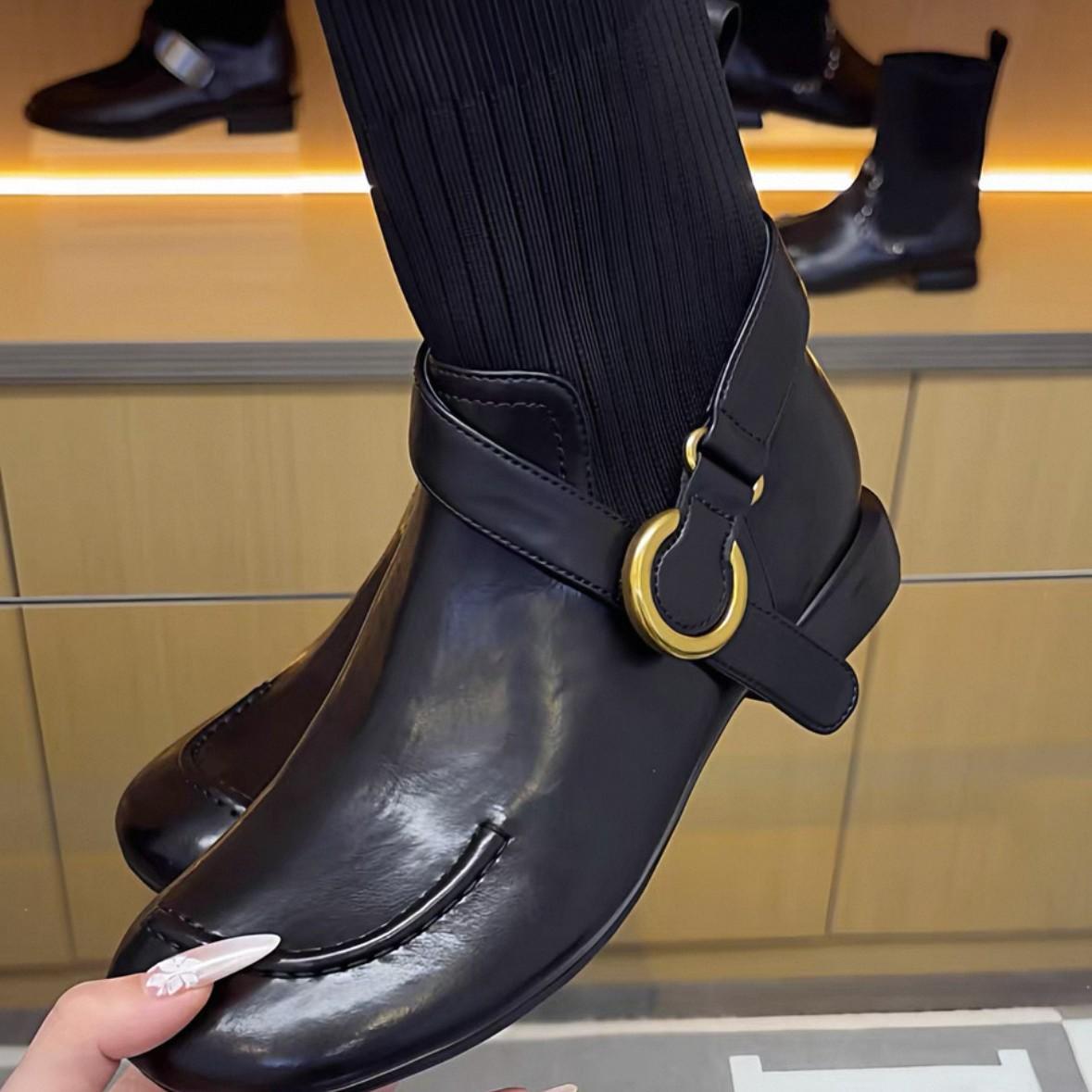 

Универсальная и удобная женская обувь ретро с круглым носком ботинки Мартина женские осенне-зимние новые вязаные эластичные ботинки-носки стройнящие на низком каблуке sho 40 темно-фиолетового