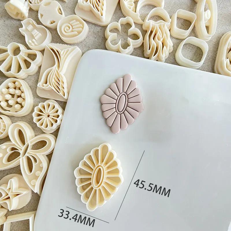 Flower Daisy Cutter Tiles Cutter European Retro Polymer Earring Mold Handmade Craft Clay Tool for Jewelry Pendant Making
