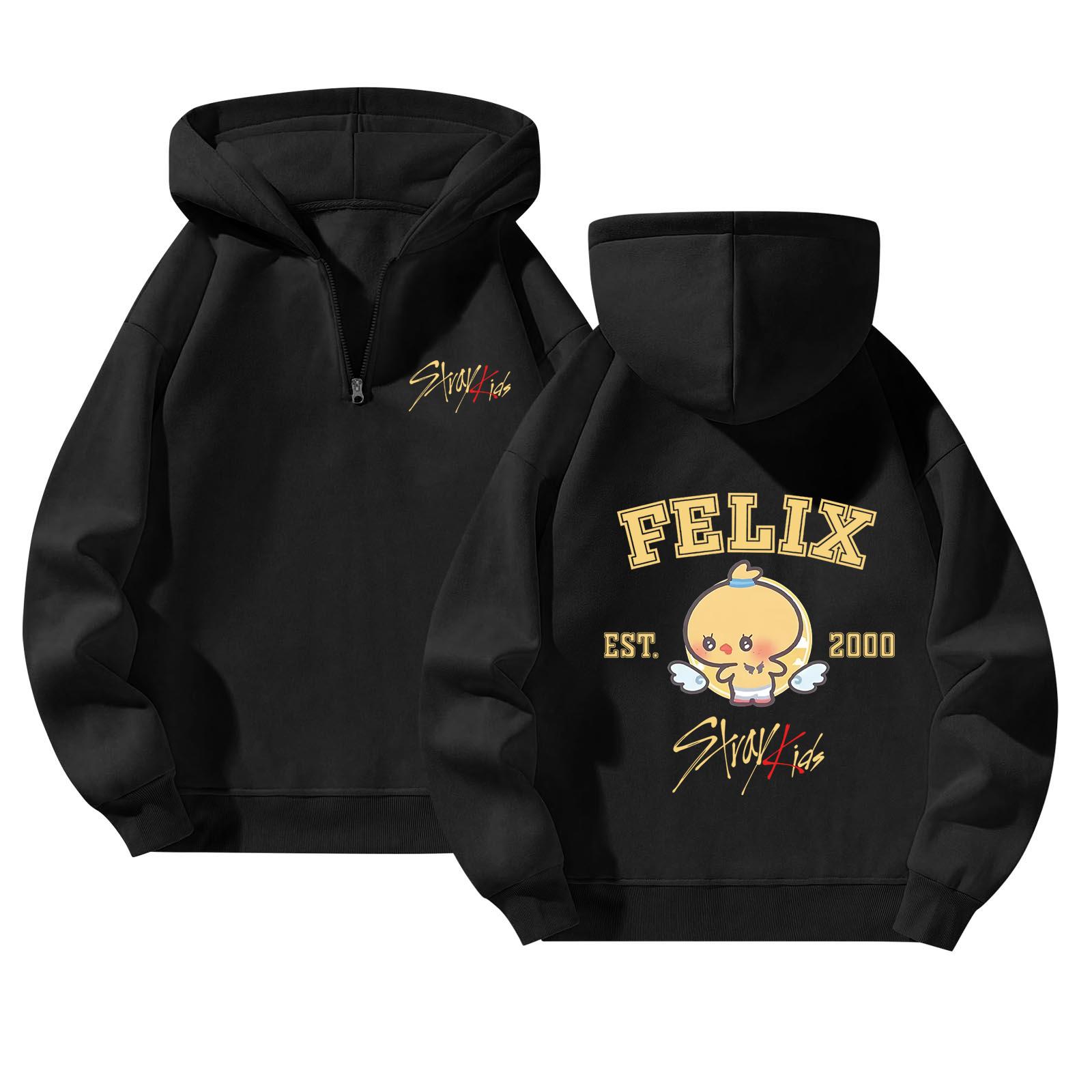 

Женские свитшоты на молнии до половины, оверсайз, зимние, пуловер, трендовая осенне-зимняя одежда XL