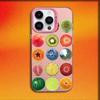 Phone Case For iPhone 16,15,14,13,12,11,Mini,Pro,E,MAX Pink Candy Matte Shockproof Summer Fruit Pattern Collage Cover