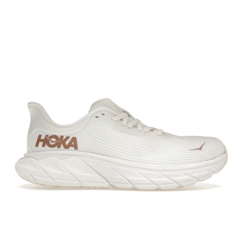 HOKA  Arahi 7 Blanc De Blanc Rose Gold Women Sneakers White 1147851-BSG