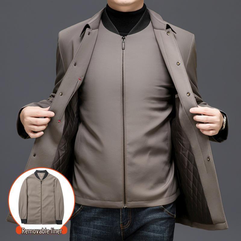 Men's Winter Coat with Detachable Liner: Insulated Jacket for All Ages