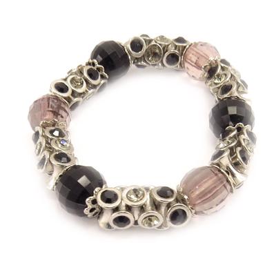 [D2310] – Schwarzes „Big Bang Crystal“-Designerarmband