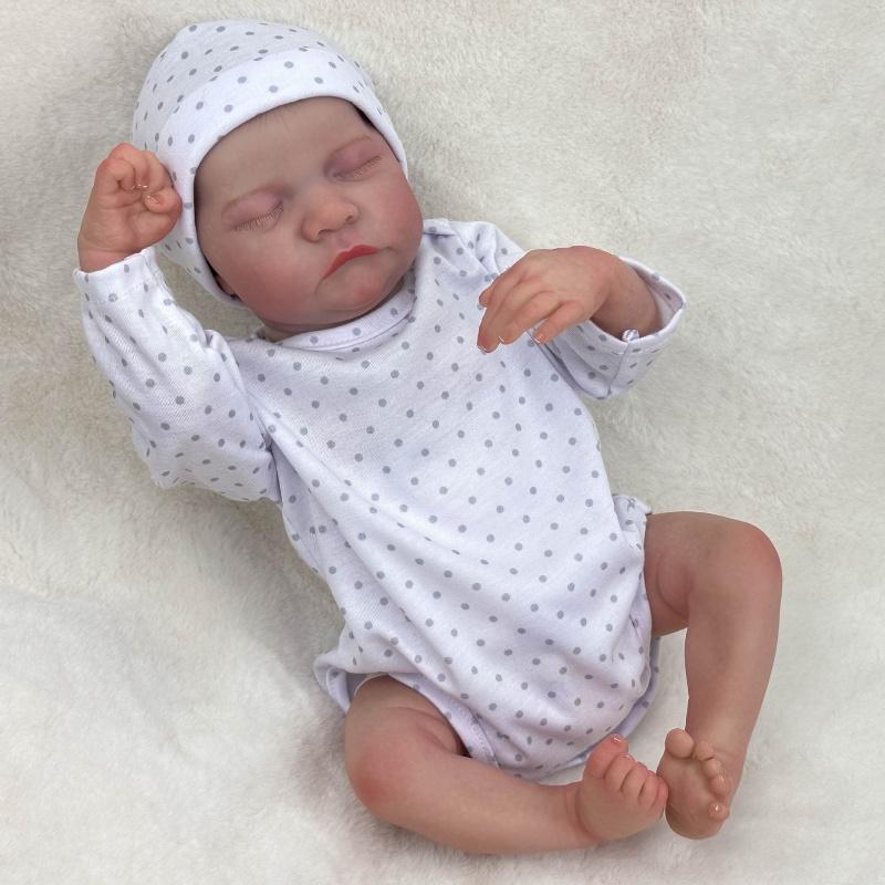 17Inch Reborn Baby Doll Soft Silicone Vinyl Realistic Newborn Toy Gift for Kids
