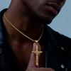 Stainless Steel Catholic Cross Necklace for Men,St. Benedict's Catholic Crucifix Pendant Necklace,Religion Gothic Jewelry Gift
