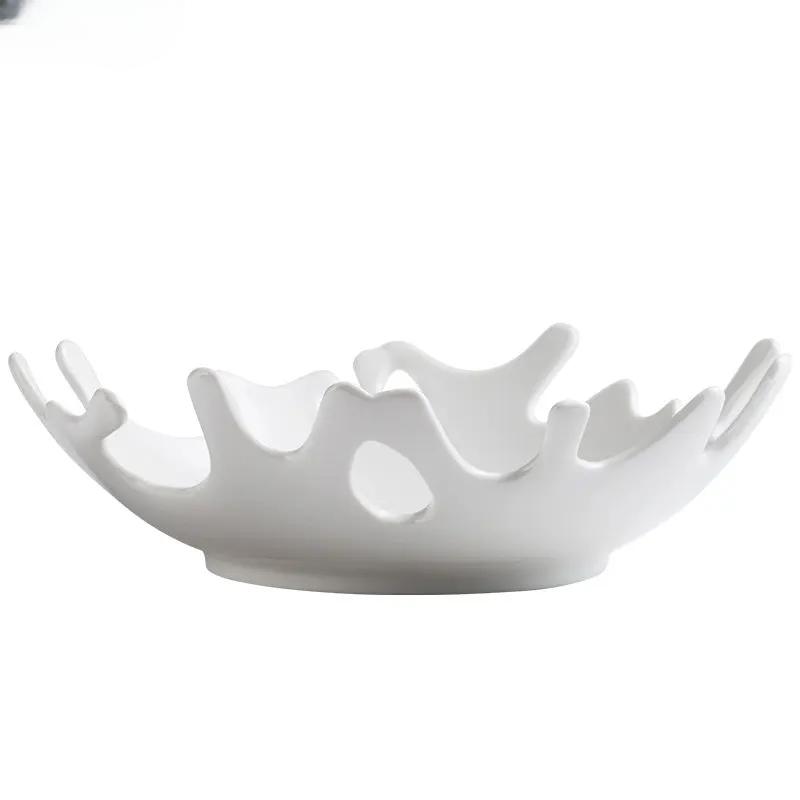 Creative White Irregular Ceramic Plate Salad Dessert Coral Plate Household Tableware Set Dinner Dish Kitchen Utensils Porcelain