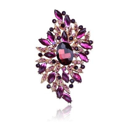 Colored Large Glass Brooch Crystal Glass Brooch Brooch Brooch Women'S Clothing Accessories