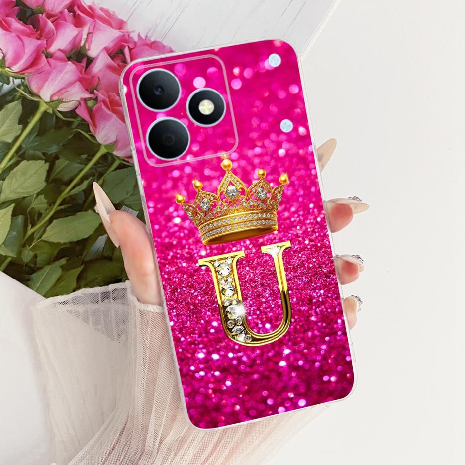 For Realme Note 80 Case RMX5388 New Luxury Letters Cover 6.74'' Soft Silicone Phone Case For Realme Note 80 Note80 Fundas Bumper