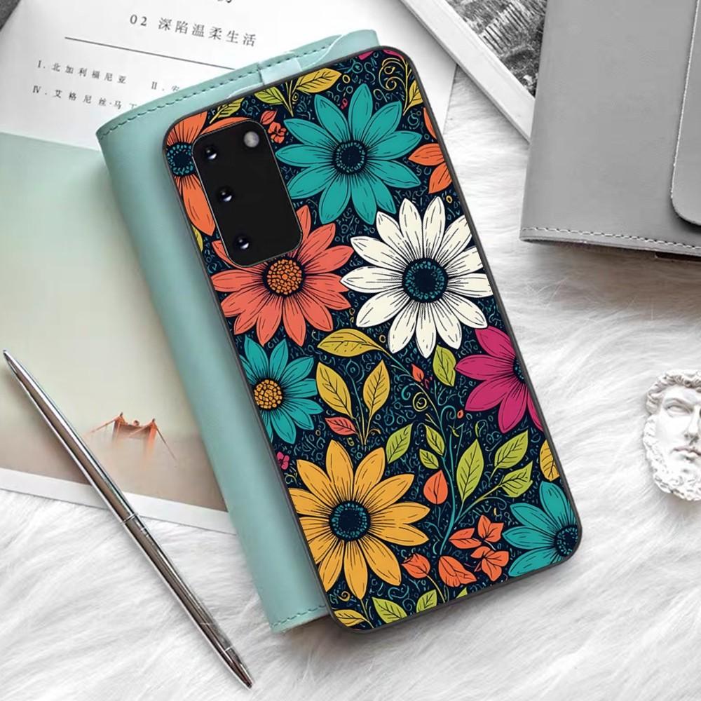 Petal Leaf Diagram Phone Case For Samsung S 9 10 20 21 22 23 30 23 24 Plus Lite Ultra FE S10lite Fundas