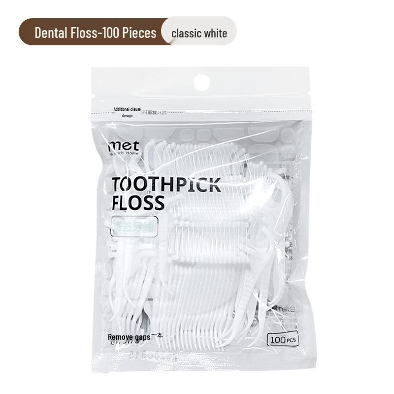 

Portable Automatic Pop-Up Floss Box with Press-Type Toothpick Sticks