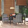 VidaXL Garden Dining Furniture and Cushions 5 Pcs Patio Dining Set Outdoor Table and Chairs Balcony 3095005