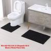 Mat Fashion Wool Comfortable Simple Toilet Bathroom Absorbent Set Threepiece