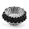 Reusable Cookie Pudding Mould Silver Dessert Mould Egg Tart Molds  Flower Muffin