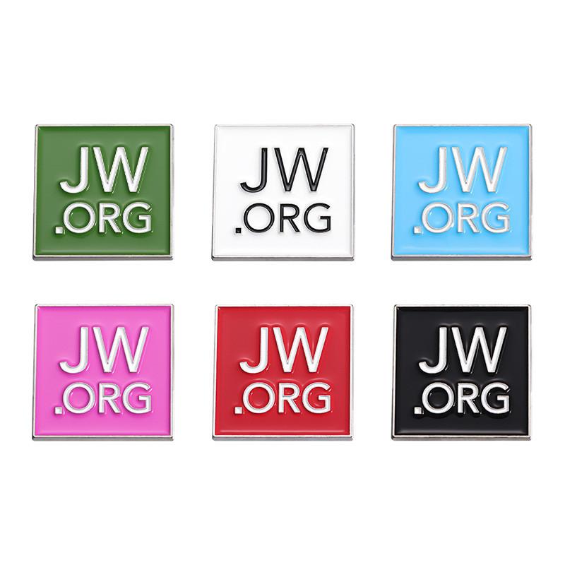 Versatile Geometric Jworg Enamel Badge In Multiple Colors Ideal For Fashion And Decoration