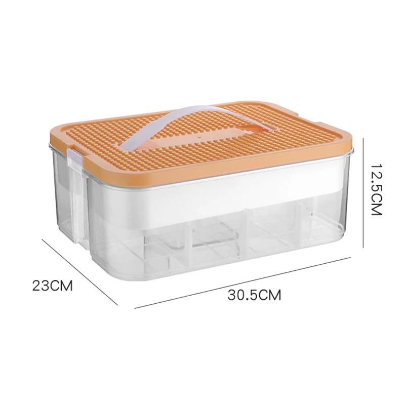 Classified storage Stackable Building Block Storage Box Transparent Dustproof Moisture-proof Plastic Storage Boxes Kids