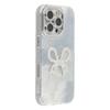 For iPhone 16 Pro Case Big Bow Decor IMD PC+TPU Phone Cover with Glass Lens Film