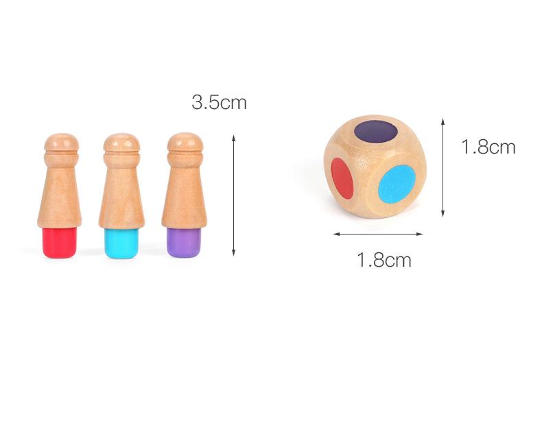 Wooden Color Memory Game for Kids: Early Education Puzzle for Observation and Concentration