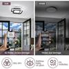 LED Ceiling Light Fixture 4500K Modern Black Square Close to Ceiling Lamp for Bathroom Bedroom Kitchen Balcony Stair Hallway Lighting