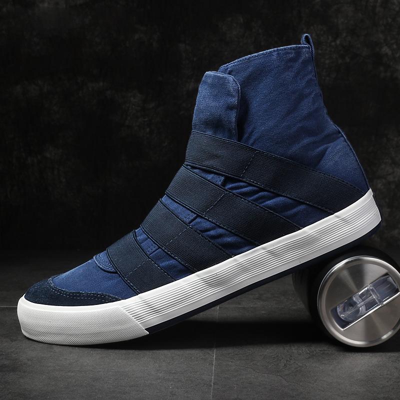 Youth Teenage Ankle Boots Canvas High Top Shoes Outdoor Casual Walking Shoes Street Style Male Short Basic New Trend Boots Botas