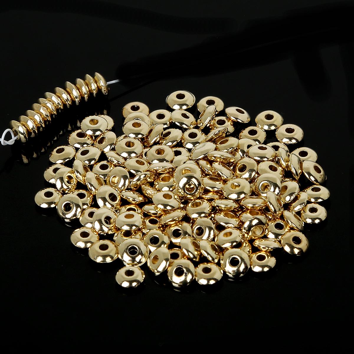 

100-500 шт акриловые круглые бусины-разделители CCB для изготовления ювелирных изделий DIY браслеты ожерелья 5x2mm 500pcs золотой