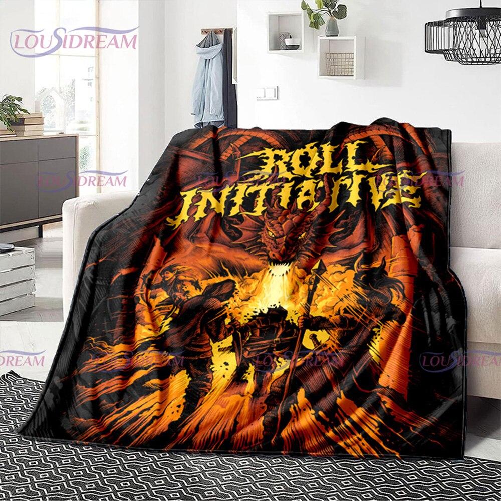 Buntes Geometrie-Muster, Klimaanlage, Flanelldecke, Bürozimmer, warm und bequem, Sofa, D20, Würfel-bedruckte Decke, Geschenk