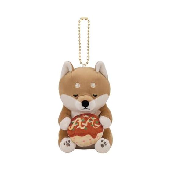Ribuhaato Food Mascot Charm Premium Nemunemu Animals Takoyaki (Total length approx. 13cm) Shiba Inu Kotaro Cute Mascot 47301-05