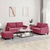 VidaXL Sofa Set with Cushions 3 Pcs, Sofas with Armrests, Furniture Set with Footrest Living Room, 3201510