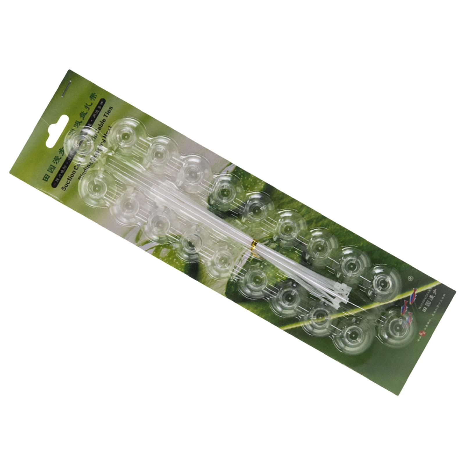 

20 шт. присосок для аквариума и регулируемые кабельные стяжки для держателя растений и крепления мха в аквариуме