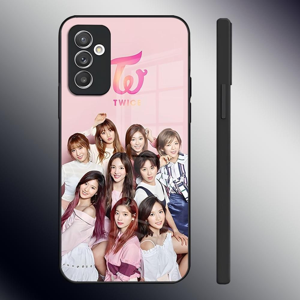 Kpop TWICE Phone Case for Samsung S24 Ultra S23 S22 S20 Fe S21 Plus A54 A34 A24 A53 A13 Note 20 Glass Back Cover