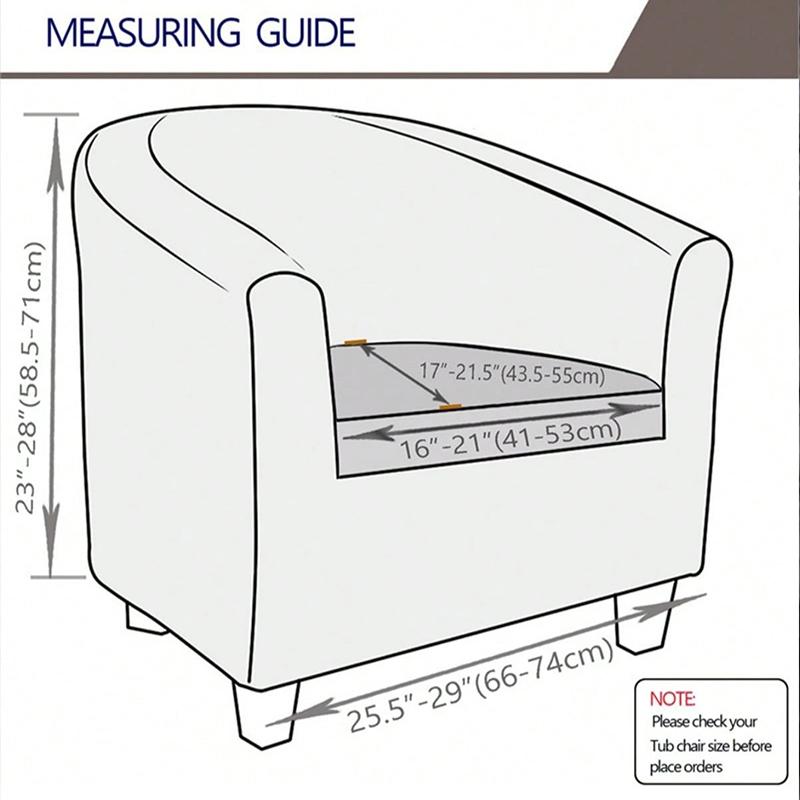 2Pcs Jacquard Tub Chair Cover Elastic All-Inclusive Armchair Slipcover Club Sofa Slipcover With Cushion Cover Furniture Cover