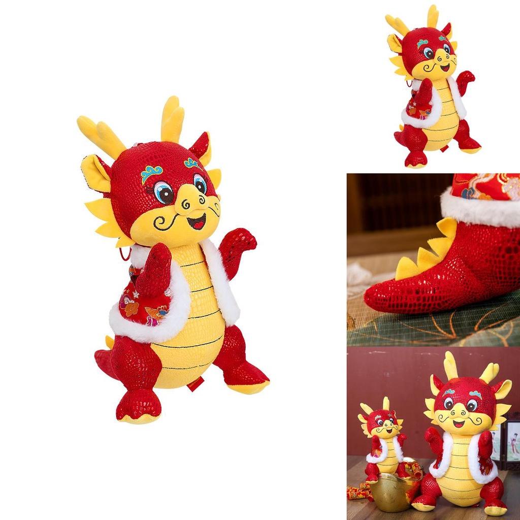 Dragon Year Plush Doll Tang Costume Dragon Zodiac Toy Custom Logo Perfect For Celebrations