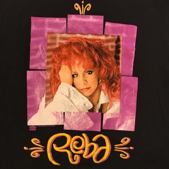 1994 Reba McEntire Tour Concert Cotton Black All Size T-shirt Unisex T-Shirt S